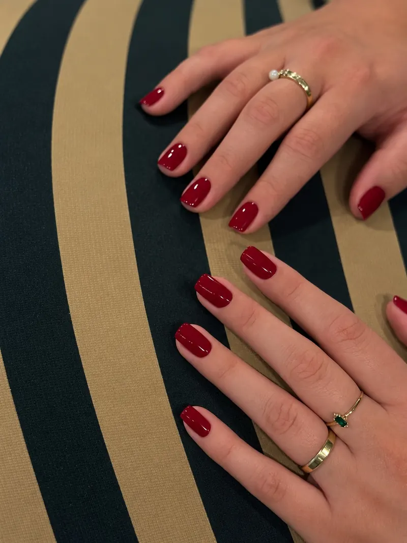 Cherry red nails