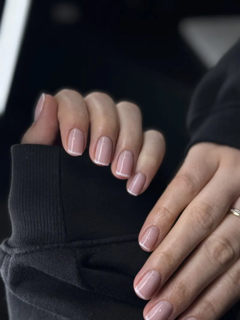 Natural pink nails